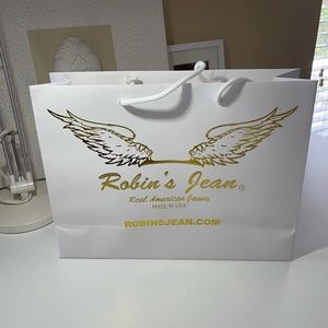 Robin's Jean USA Authentic Empty Classic Shopping Gift Paper Bag M/L Tote